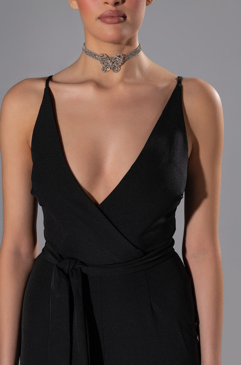 PERFECT FIT SLEEVELESS BELTED JUMPSUIT
