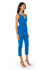 PERFECT FIT SLEEVELESS BELTED JUMPSUIT