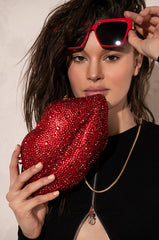PUCKER UP RHINESTONE BAG