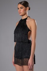 SHAKE SOMETHING FRINGE MINI ROMPER