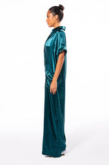 SILENT DREAMER SHORT SLEEVE SATIN JUMPSUIT