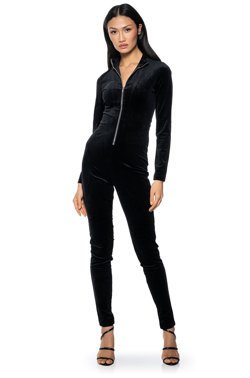 SMOOTH OPERATOR VELVET JUMPSUIT