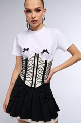 SNEAKERHEAD LACE UP CORSET BELT