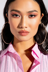 SPARKLE ROSE GOLD 100MM RHINESTONE HOOPS
