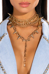 SPIKE STACKED NECKLACE