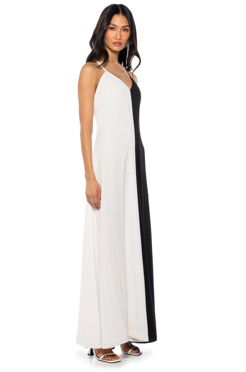 TATIANA COLOR BLOCKED SLEEVELESS JUMPSUIT