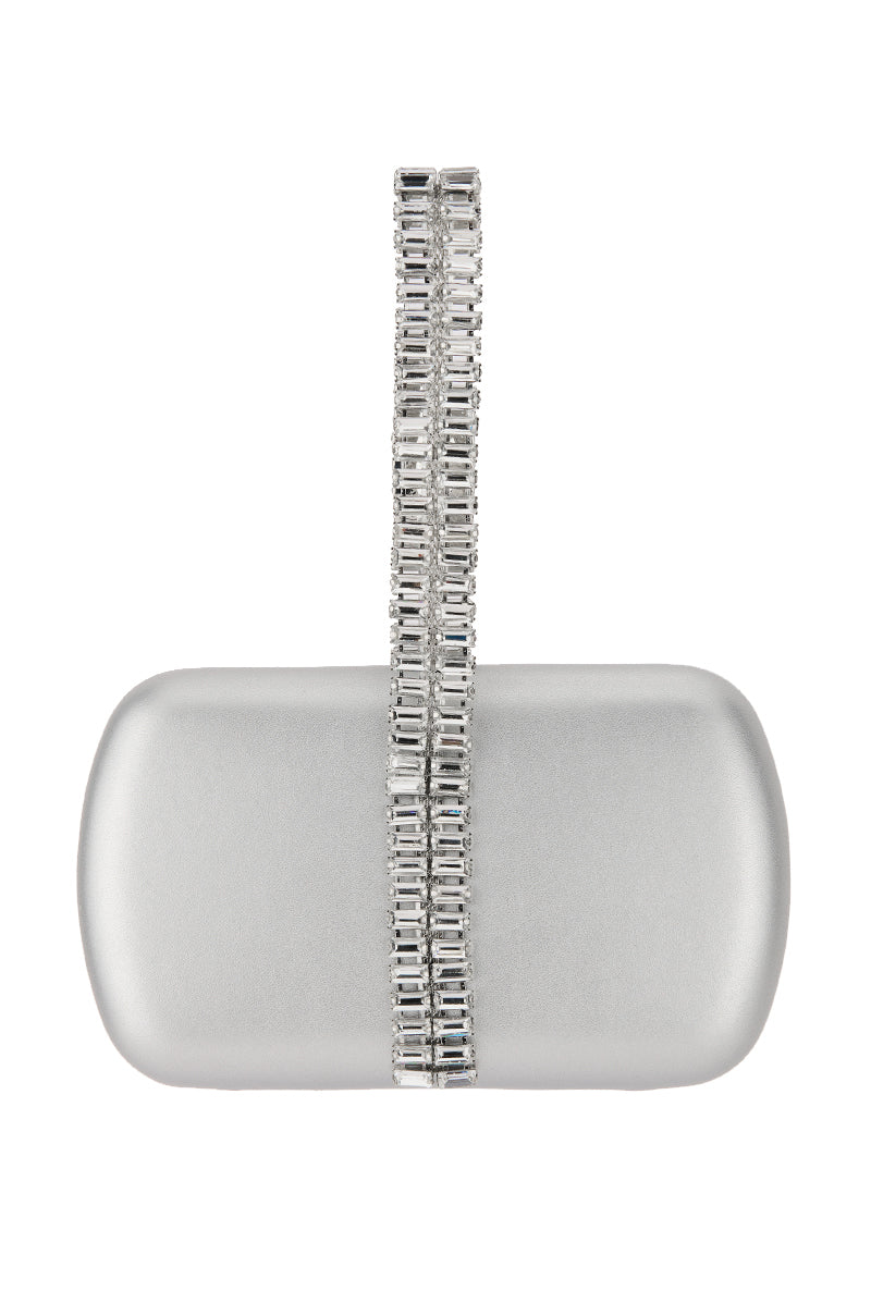 THE BEST IS YET TO COME EMBELLISHED MINI BAG IN SILVER