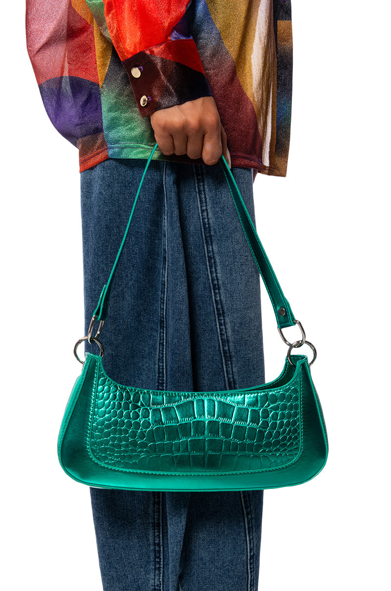 TILL THE WORLD ENDS BAGUETTE PURSE