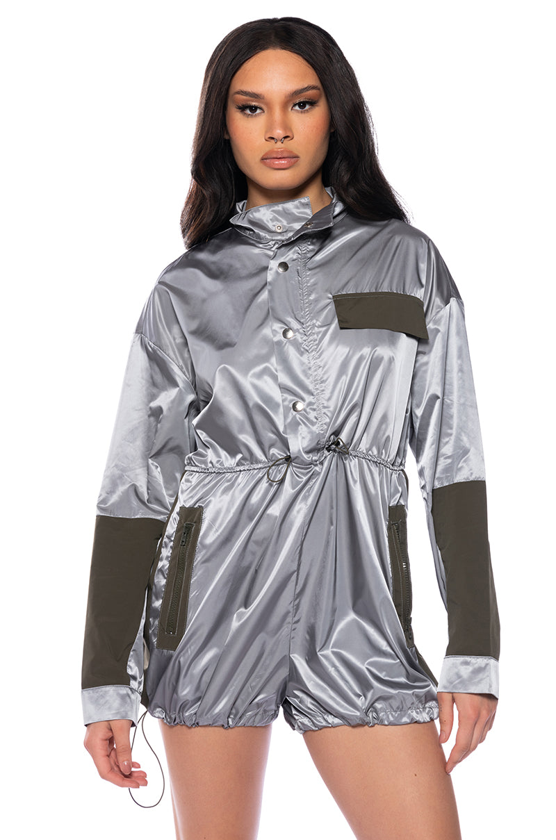 UNBOTHERED SPORTY LONG SLEEVE ROMPER