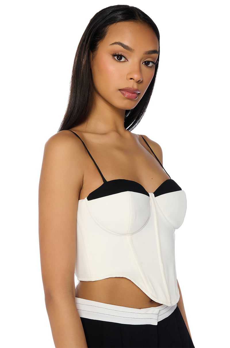WISHFUL THINKING CORSET TOP